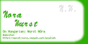 nora wurst business card
